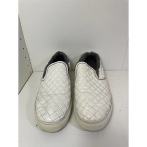 Officine Creative White Leather Shearling Lined Slip-On Sneaker Women's US 8